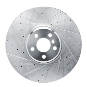 BMW i7 Brake Rotor (1) - Right Front - DFC - Drilled & Slotted - Silver - `16-`25