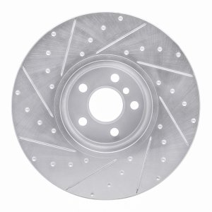 BMW M240I Convertible Brake Rotor (1) - Right Front - DFC - Drilled & Slotted - Silver - `16-`25