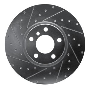 BMW X4 Brake Rotor (1) - Right Front - DFC - Drilled & Slotted - Silver - `16-`18