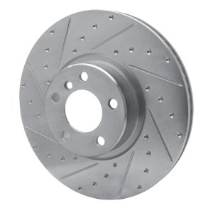 BMW X4 Brake Rotor (1) - Right Front - DFC - Drilled & Slotted - Silver - `16-`18