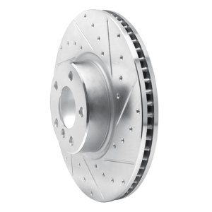 BMW X4 Brake Rotor (1) - Front - DFC - Drilled & Slotted - Silver - `16-`18