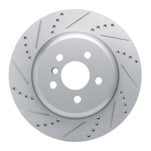 BMW 430I xDrive Gran Coupe Brake Rotor (1) - Right Rear - DFC - Drilled & Slotted - Silver - `17-`25