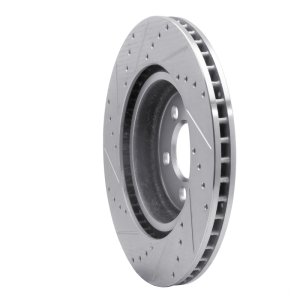 Chrysler 300 Brake Rotor (1) - Front Right - DFC - Drilled & Slotted - Silver - `05-`23