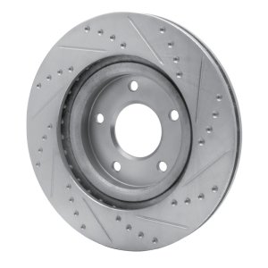 Chrysler 200 Brake Rotor (1) - Front Left - DFC - Drilled & Slotted - Silver - `07-`25