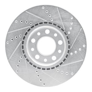 Chrysler 200 Brake Rotor (1) - Front Left - DFC - Drilled & Slotted - Silver - `13-`23