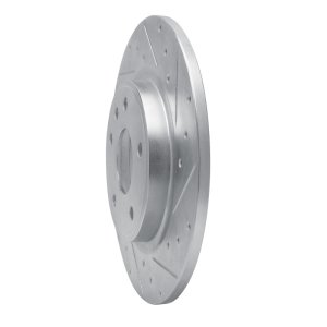 Chrysler Grand Caravan Brake Rotor (1) - Rear Right - DFC - Drilled & Slotted - Silver - `17-`25