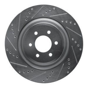 Dodge Viper Brake Rotor (1) - Rear Left - DFC - Drilled & Slotted - Silver - `03-`17 Dodge Viper Brake Rotor (1) - Rear Left - DFC - Drilled & Slotted - Silver - `03-`17