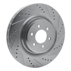 Dodge Viper Brake Rotor (1) - Rear Right - DFC - Drilled & Slotted - Silver - `03-`17