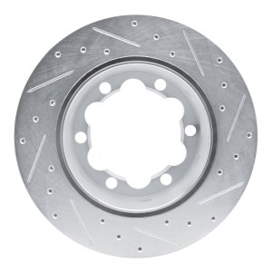 Dodge Sprinter 3500 Brake Rotor (1) - Rear Left - DFC - Drilled & Slotted - Silver - `02-`06