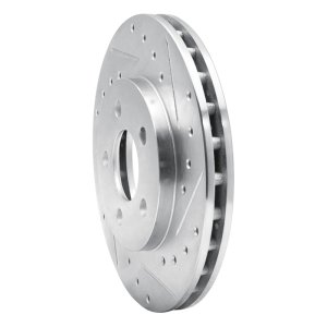 Chrysler Town & Country Brake Rotor (1) - Front Right - DFC - Drilled & Slotted - Silver - `96-`00