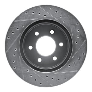 Dodge Dakota Brake Rotor (1) - Front Left - DFC - Drilled & Slotted - Silver - `97-`02