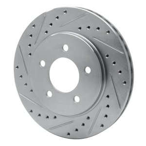 Chrysler Voyager Brake Rotor (1) - Front Left - DFC - Drilled & Slotted - Silver - `91-`02 Chrysler Voyager Brake Rotor (1) - Front Left - DFC - Drilled & Slotted - Silver - `91-`02