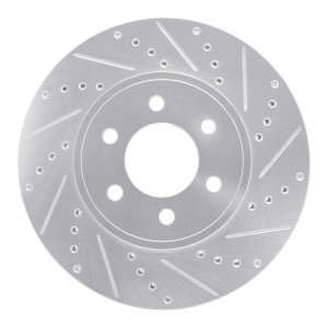Dodge Durango Brake Rotor (1) - Front Right - DFC - Drilled & Slotted - Silver - 2003 Dodge Durango Brake Rotor (1) - Front Right - DFC - Drilled & Slotted - Silver - 2003