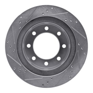 Dodge Ram 4000 Brake Rotor (1) - Rear Right - DFC - Drilled & Slotted - Silver - `03-`08