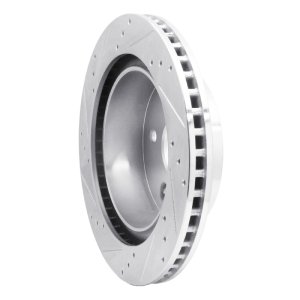 Dodge Ram 1500 Pickup Brake Rotor (1) - Rear Right - DFC - Drilled & Slotted - Silver - `04-`06