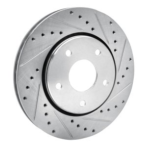 Chrysler Town & Country Brake Rotor (1) - Front Right - DFC - Drilled & Slotted - Silver - `08-`16