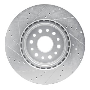 Ram 1500 Brake Rotor (1) - Front Right - DFC - Drilled & Slotted - Silver - `19-`25