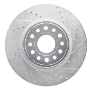Ram 1500 Brake Rotor (1) - Front Right - DFC - Drilled & Slotted - Silver - `19-`25