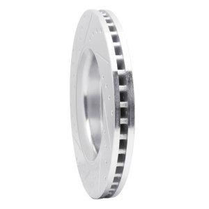 Dodge Durango Brake Rotor (1) - Front Right - DFC - Drilled & Slotted - Silver - `11-`22