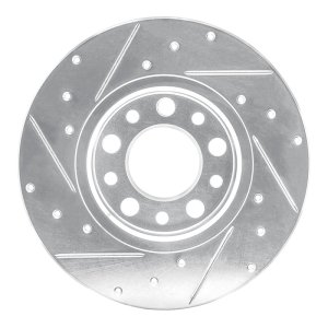 Alfa Romeo Tonale Brake Rotor (1) - Rear Right - DFC - Drilled & Slotted - Silver - `15-`25