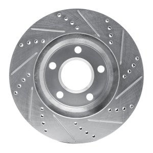 Buick Park Avenue Brake Rotor (1) - Front Left - DFC - Drilled & Slotted - Silver - `97-`05
