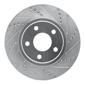 Buick Park Avenue Brake Rotor (1) - Front Right - DFC - Drilled & Slotted - Silver - `97-`05 Buick Park Avenue Brake Rotor (1) - Front Right - DFC - Drilled & Slotted - Silver - `97-`05