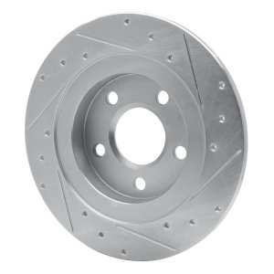 Buick Park Avenue Brake Rotor (1) - Rear Left - DFC - Drilled & Slotted - Silver - `98-`05
