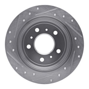 Buick Allure Brake Rotor (1) - Rear Right - DFC - Drilled & Slotted - Silver - `06-`10 Buick Allure Brake Rotor (1) - Rear Right - DFC - Drilled & Slotted - Silver - `06-`10