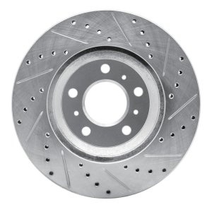 Buick Lucerne Brake Rotor (1) - Front Left - DFC - Drilled & Slotted - Silver - `06-`16