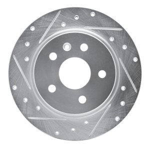 Buick Encore Brake Rotor (1) - Rear Left - DFC - Drilled & Slotted - Silver - `11-`22
