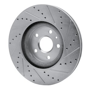Buick Regal Brake Rotor (1) - Front Left - DFC - Drilled & Slotted - Silver - `13-`19