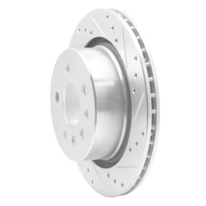 Cadillac Catera Brake Rotor (1) - Rear Right - DFC - Drilled & Slotted - Silver - 2001 Cadillac Catera Brake Rotor (1) - Rear Right - DFC - Drilled & Slotted - Silver - 2001