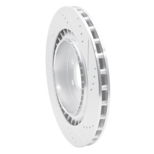 Cadillac STS Brake Rotor (1) - Rear Left - DFC - Drilled & Slotted - Silver - `04-`11