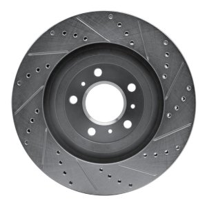 Buick Allure Brake Rotor (1) - Front Left - DFC - Drilled & Slotted - Silver - `06-`16