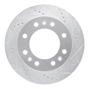 Cadillac DTS Brake Rotor (1) - Front Right - DFC - Drilled & Slotted - Silver - `06-`11 Cadillac DTS Brake Rotor (1) - Front Right - DFC - Drilled & Slotted - Silver - `06-`11