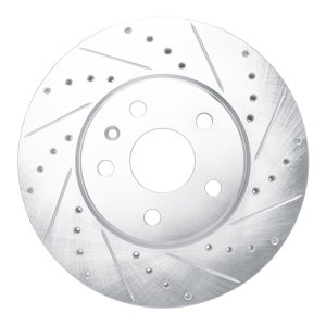 Cadillac CTS Brake Rotor (1) - Front Right - DFC - Drilled & Slotted - Silver - `08-`14 Cadillac CTS Brake Rotor (1) - Front Right - DFC - Drilled & Slotted - Silver - `08-`14