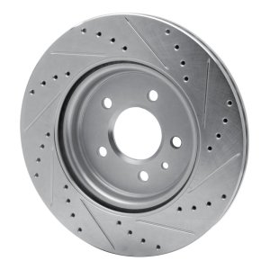 Buick Regal Sportback Brake Rotor (1) - Rear Left - DFC - Drilled & Slotted - Silver - `16-`20