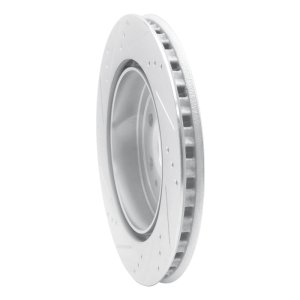 Cadillac SRX Brake Rotor (1) - Rear Right - DFC - Drilled & Slotted - Silver - `04-`09