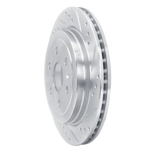 Cadillac SRX Brake Rotor (1) - Rear Right - DFC - Drilled & Slotted - Silver - `10-`16 Cadillac SRX Brake Rotor (1) - Rear Right - DFC - Drilled & Slotted - Silver - `10-`16