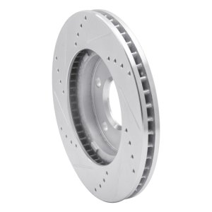 Chevrolet Malibu Brake Rotor (1) - Front Right - DFC - Drilled & Slotted - Silver - `97-`05 Chevrolet Malibu Brake Rotor (1) - Front Right - DFC - Drilled & Slotted - Silver - `97-`05