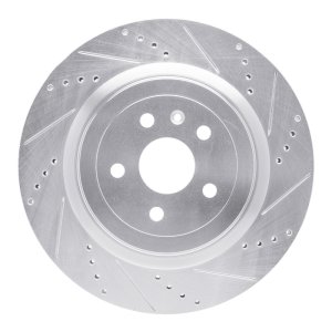 Cadillac CTS Brake Rotor (1) - Rear Right - DFC - Drilled & Slotted - Silver - `09-`24 Cadillac CTS Brake Rotor (1) - Rear Right - DFC - Drilled & Slotted - Silver - `09-`24