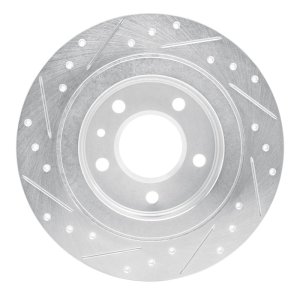 Buick Verano Brake Rotor (1) - Rear Right - DFC - Drilled & Slotted - Silver - `11-`19