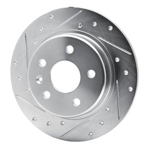 Chevrolet Cruze Brake Rotor (1) - Rear Left - DFC - Drilled & Slotted - Silver - `16-`23