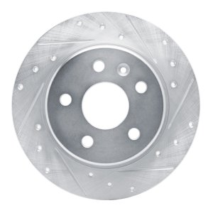 Chevrolet Bolt EUV Brake Rotor (1) - Rear Right - DFC - Drilled & Slotted - Silver - `16-`23
