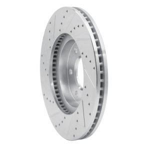 Chevrolet Trailblazer Brake Rotor (1) - Front Right - DFC - Drilled & Slotted - Silver - `06-`09