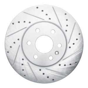 Chevrolet Colorado Brake Rotor (1) - Front Right - DFC - Drilled & Slotted - Silver - `21-`22