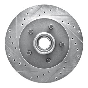 Chevrolet Suburban 1500 Brake Rotor (1) - Front Left - DFC - Drilled & Slotted - Silver - `92-`02