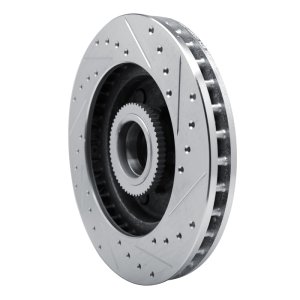 Chevrolet C2500 Brake Rotor (1) - Front Left - DFC - Drilled & Slotted - Silver - `94-`02