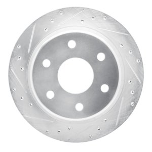 Chevrolet Silverado 1500 HD Brake Rotor (1) - Rear Left - DFC - Drilled & Slotted - Silver - `99-`07 Chevrolet Silverado 1500 HD Brake Rotor (1) - Rear Left - DFC - Drilled & Slotted - Silver - `99-`07