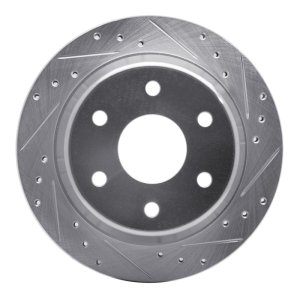 Chevrolet Silverado 1500 HD Brake Rotor (1) - Rear Right - DFC - Drilled & Slotted - Silver - `99-`07 Chevrolet Silverado 1500 HD Brake Rotor (1) - Rear Right - DFC - Drilled & Slotted - Silver - `99-`07